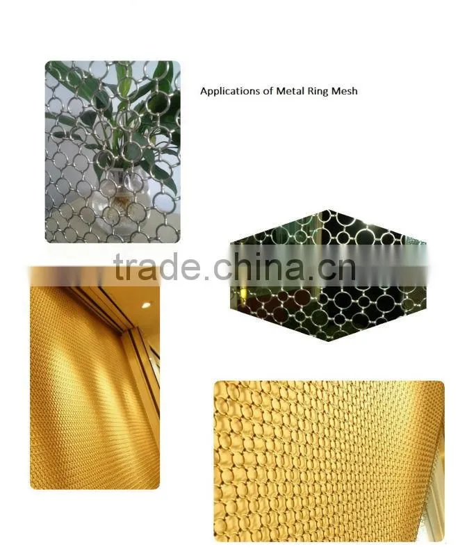 Decorative metal screen mesh for interior room divider