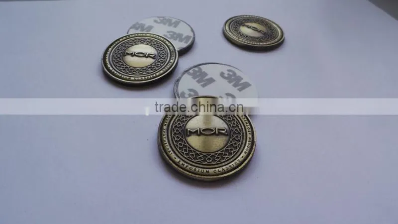 custom antique brass metal coin,brass metal nameplate with logo embossed
