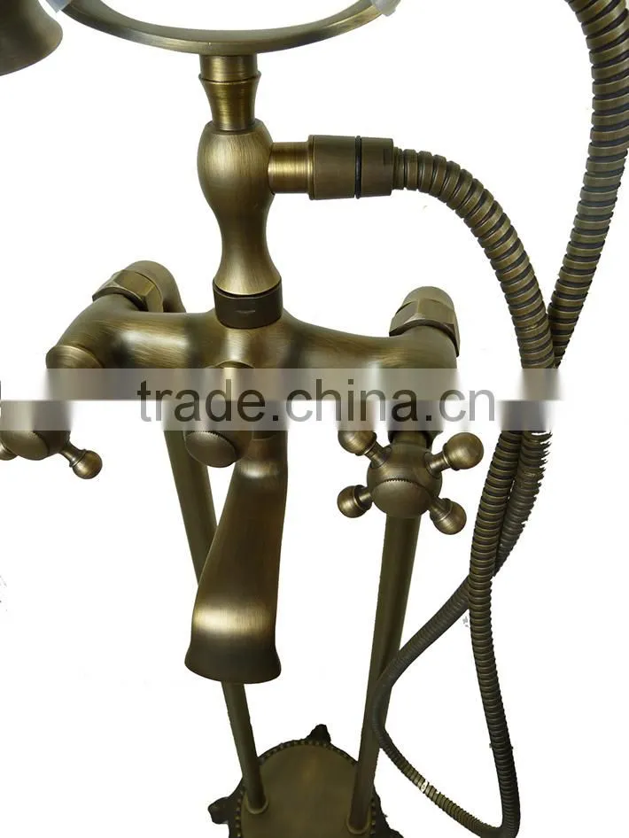Classical antique brass Floor standing type toilet Hand Shower