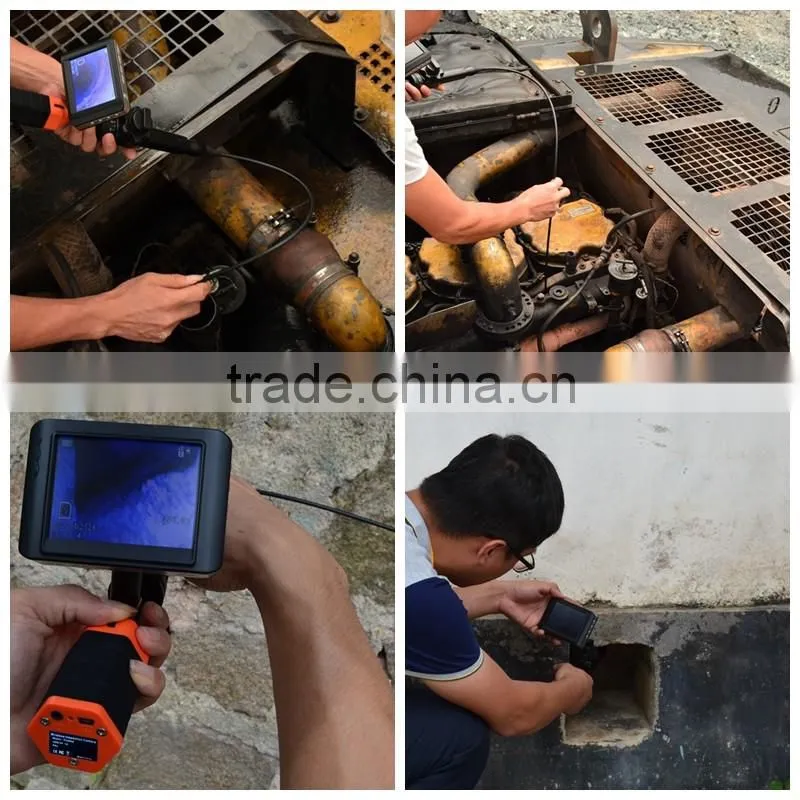 1m Flexible Tube Endoscope Camera Waterproof 3.5'' TFT Detachable Monitor