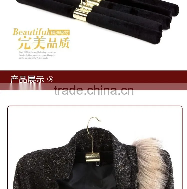 2 colors straight white black sponge inside exuisite stainless steel coat hanger