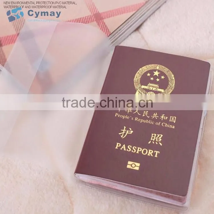 Cheap PVC passport holder clear plastic cover
