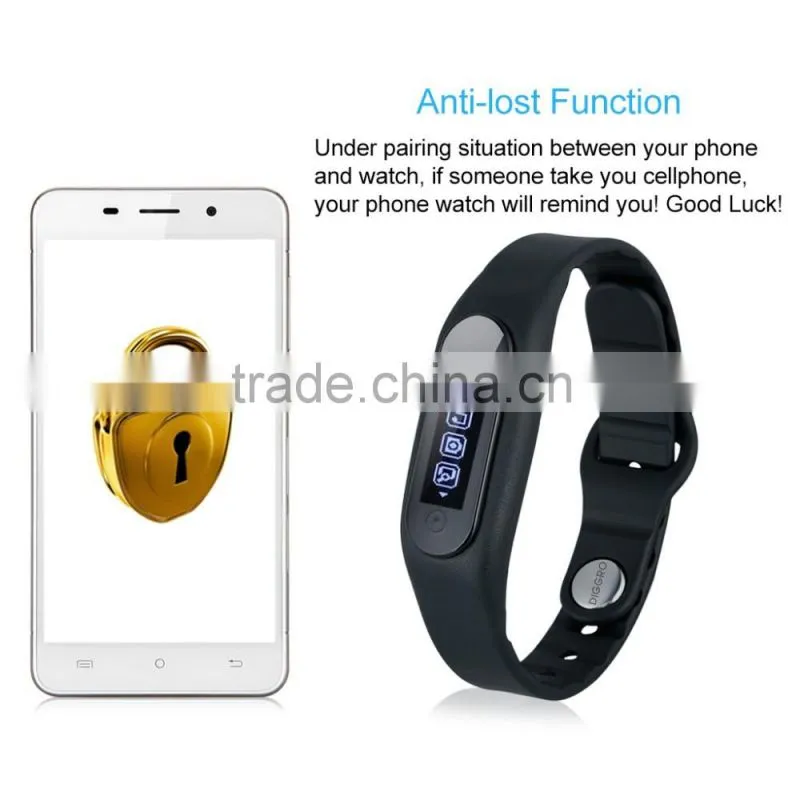 E06 Smart Healthy Bracelet IP67 Waterproof Bluetooth V4.0 Wristband with Remote Capture Compatible for Android and IOS