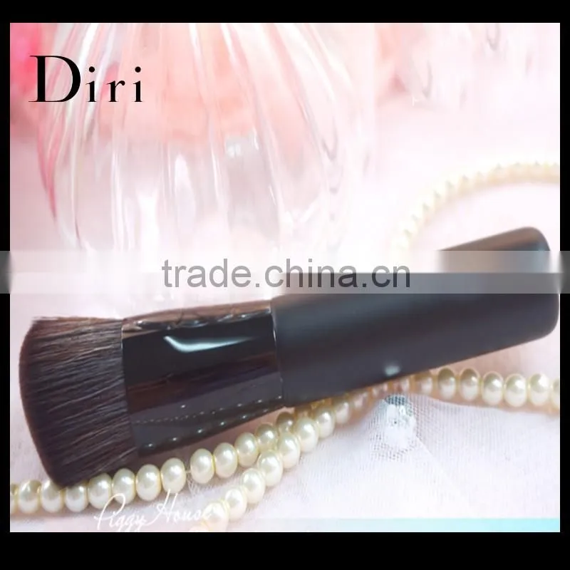 Black Wooden Handle Professional Foundation Powder Makeup Brush