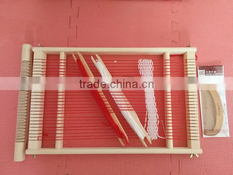 Kids traditional toy creative wooden weaving loom chinese manufacturer