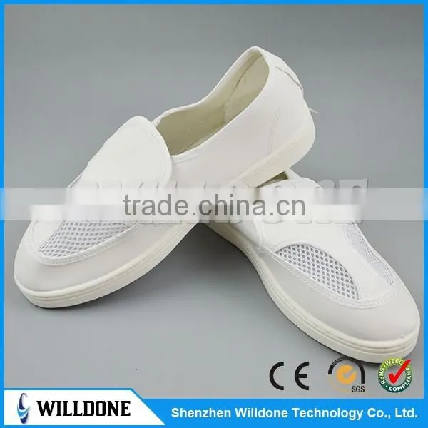 Hot sale leather double hole shoes esd Cleanroom shoes