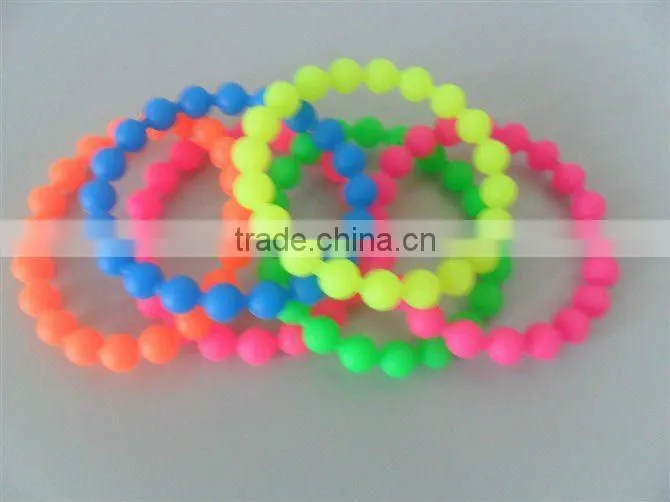 Free packing Fancy Delicate Silicone Beaded bracelets