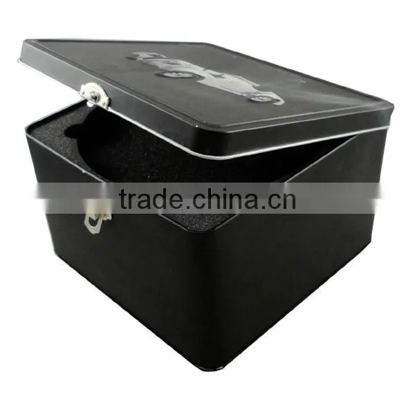 hot biscuit square chocolate tin box with lock