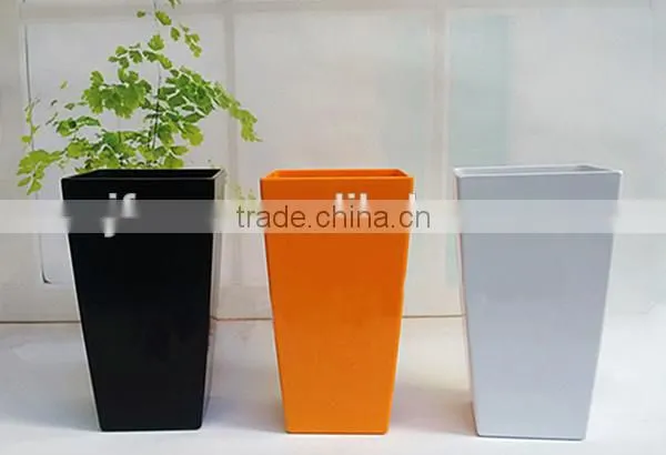Attractive home floor deoor colorful rectangular plastic flower pot
