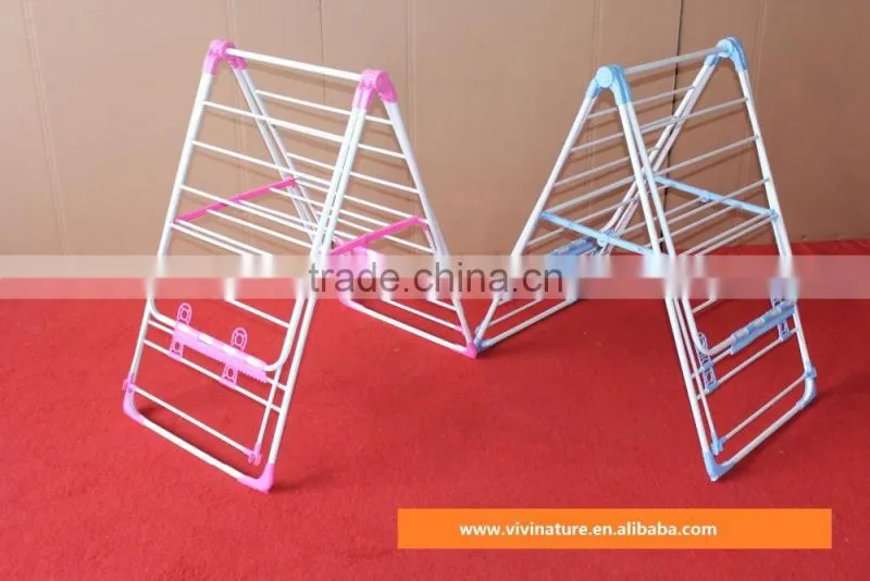 Heavy duty folding Dryer Hanger with Wing style indoor drying rack in White