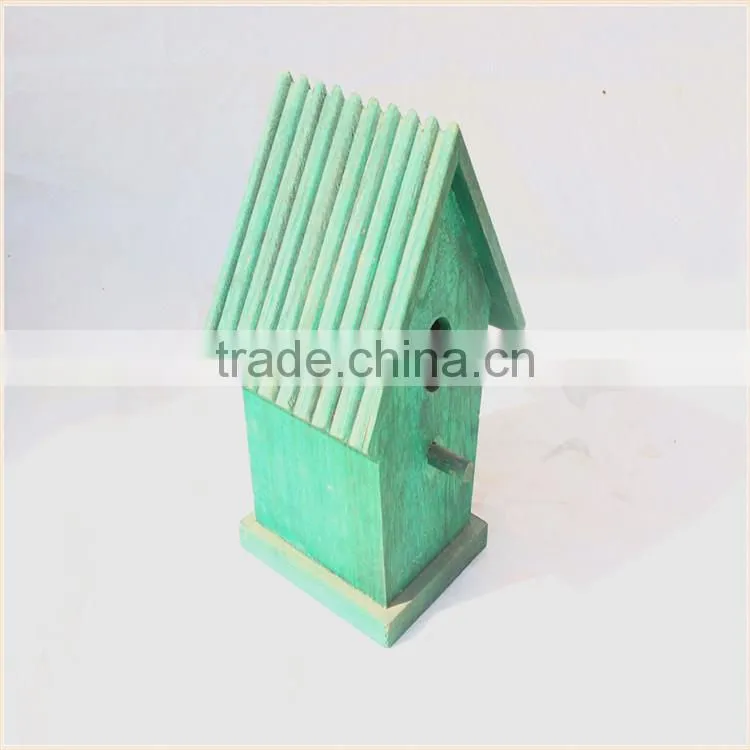 Custom small house shaped decorative wooden bird houses prefabricated wood houses