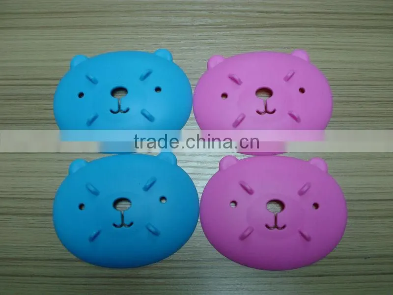 bear shape silicone soap mat for household