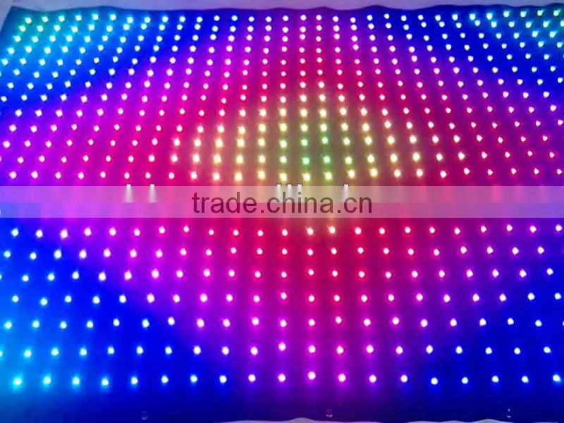 new inventions PC control DMX wholesale led lighted fabric curtains for bar/club/ stage decoration