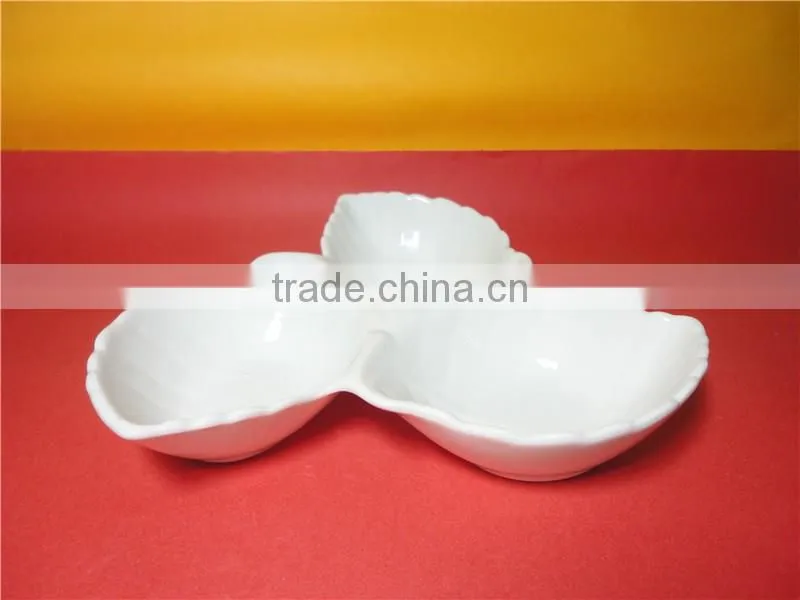 bulk ceramic plates leaf shape