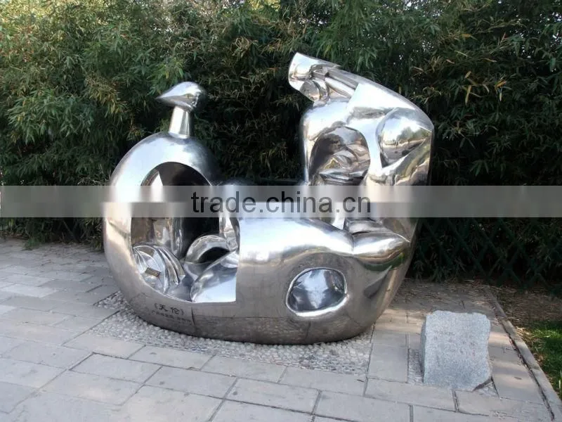 Abstract Stainless Steel Modern Garden Sculpture