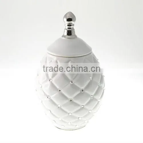 Porcelain Modern Black Container with Lid VCM10-0031
