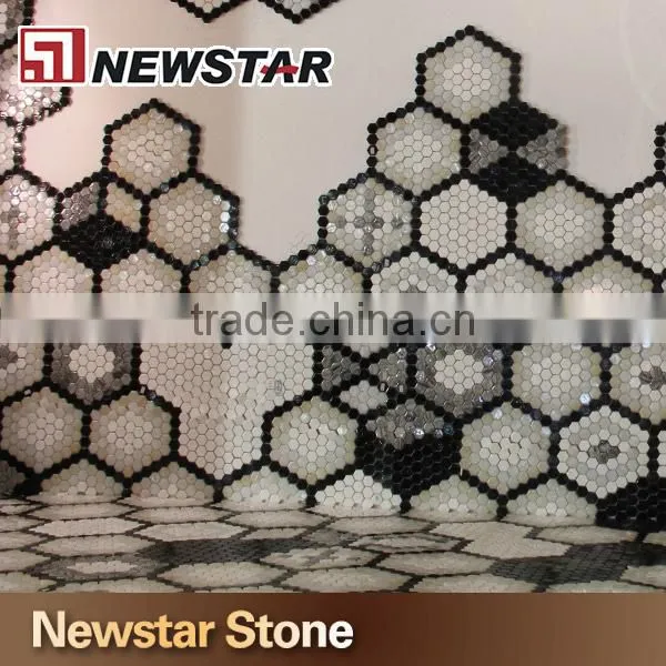 High quality marble mosaic art pictures mosaic wall