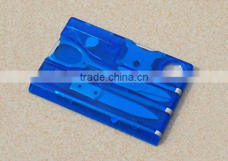 Promotional Multifunction Swiss Pocket Tools card with LED light