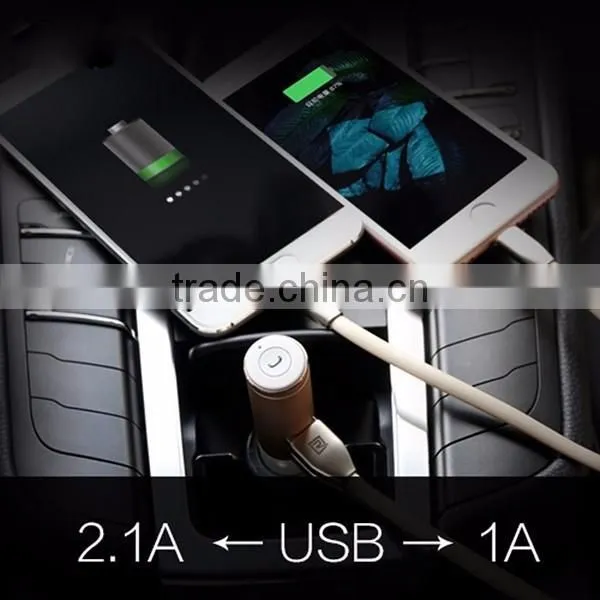 REMAX RB-T11C Dual USB 2.1A+1A Mini Wireless Bluetooth 4.0 Headset Earphone