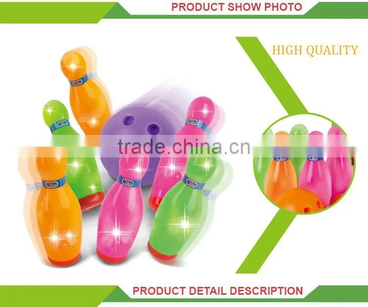 Hot sale sport game toy kids house mini led light bowling ball