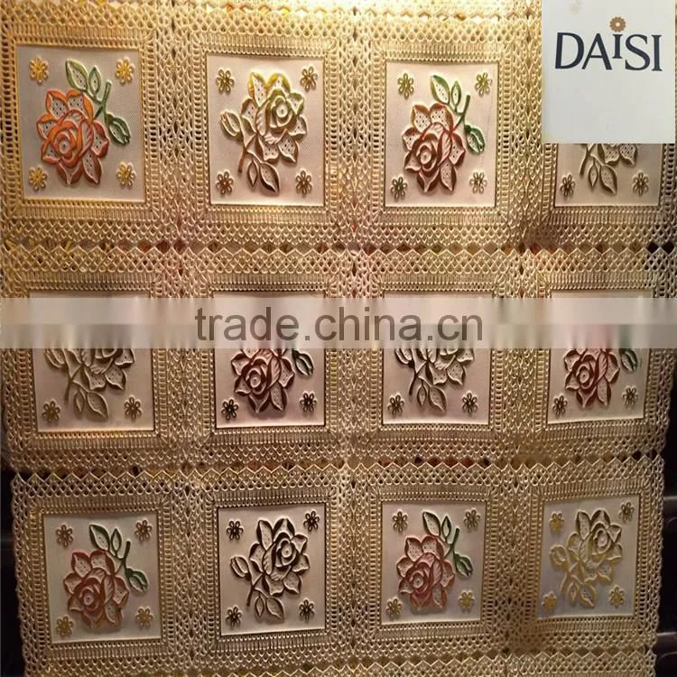 50cm*20m High quality colorful and beautiful printing PVC Lace table cloth