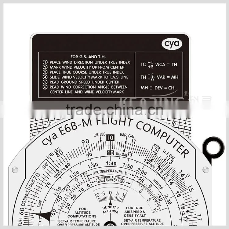 CYA Brand metal flight computer Aviation plotter E6B for pilot training #E6B-M