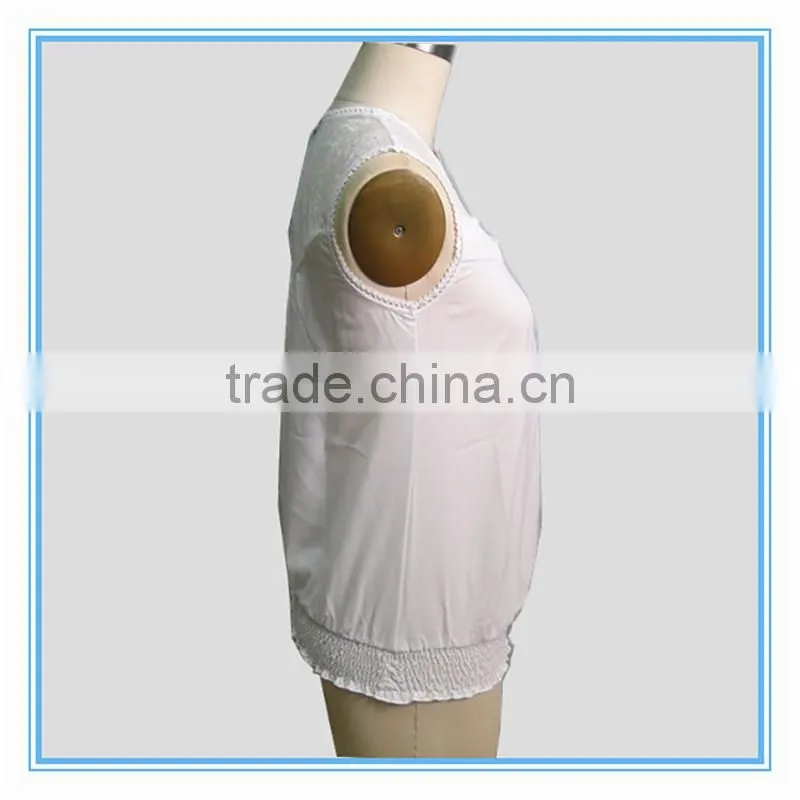 2016Fashion White Lace Summer Chiffon Ladies Vest