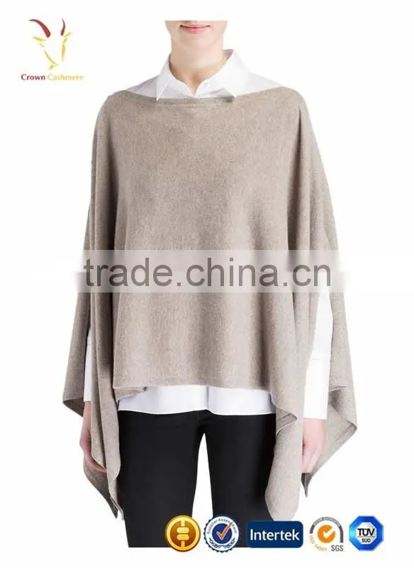 Solid Color Women Cashmere Poncho Cape Clothing