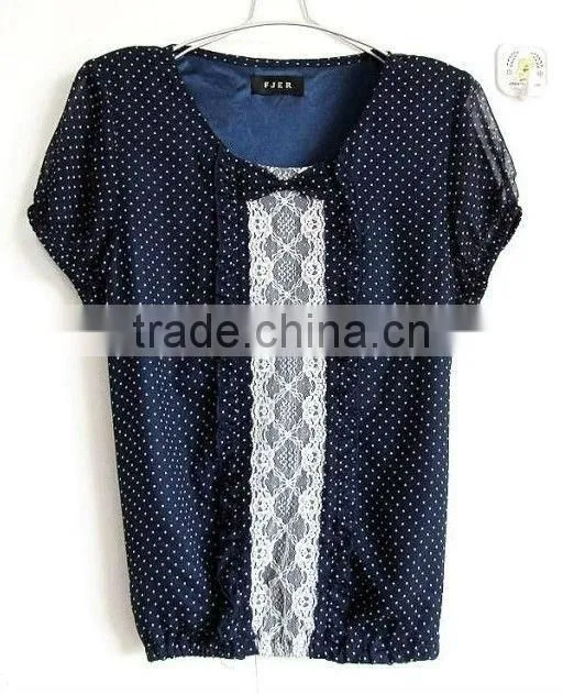 fat women's chiffon styles blouse 2013