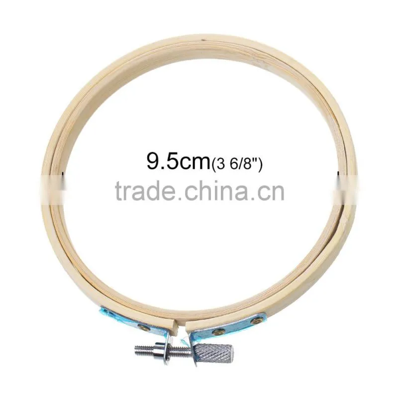 Wholesale Cross Stitch Supplies Sewing Tools Circle Round Natural Bamboo Embroidery Hoops