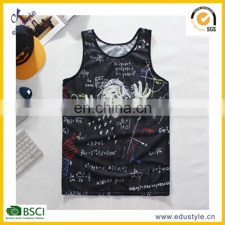 OEM/ODM service offer sublimated printing men's tank top/running singlet