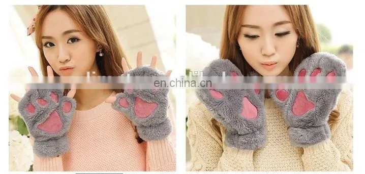 Fashion new design pretty super soft useful animal gloves