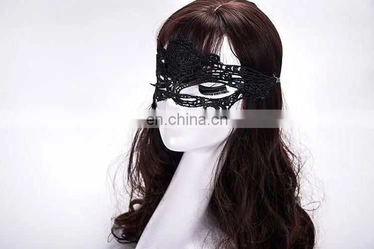 New Masquerade Halloween Exquisite Lace Half Face Mask For Lady Black White Option Fashion Sexy