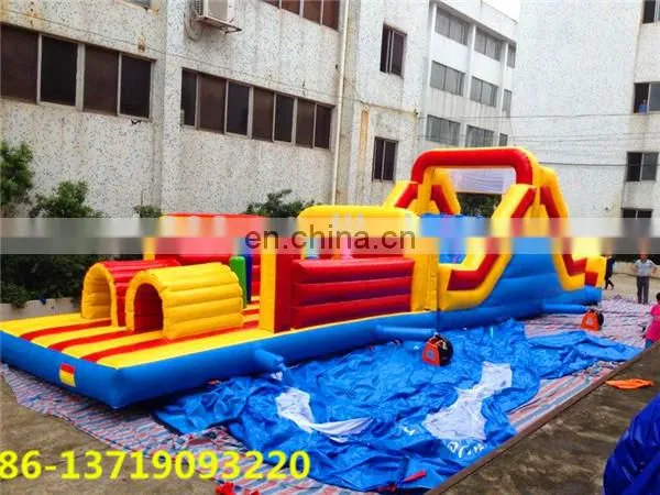 Mega sport Interactive adult and kids inflatable obstacle course for sale