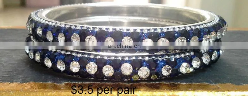Unique Combination Gold & Black Crystal bangle