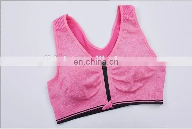 Front zipper high support high-intensity sport bra with mesh sports bra#803