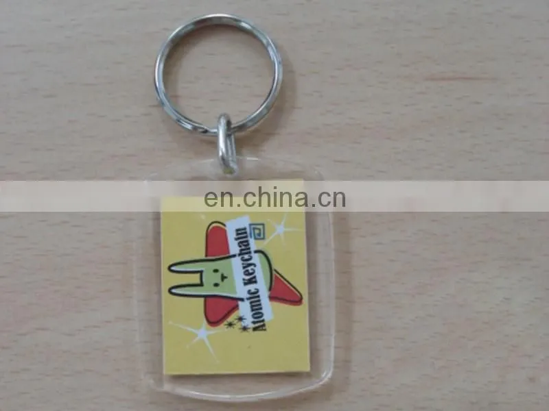 advertising and decoration blank acrylic T-shirt key chains