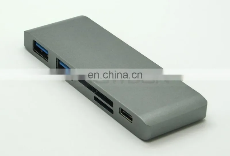 Aluminium 5 in 1 USB 3.0 Type C Hub for Macbook