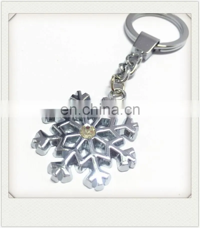 Fashion rhinestone metal custom shape keychain