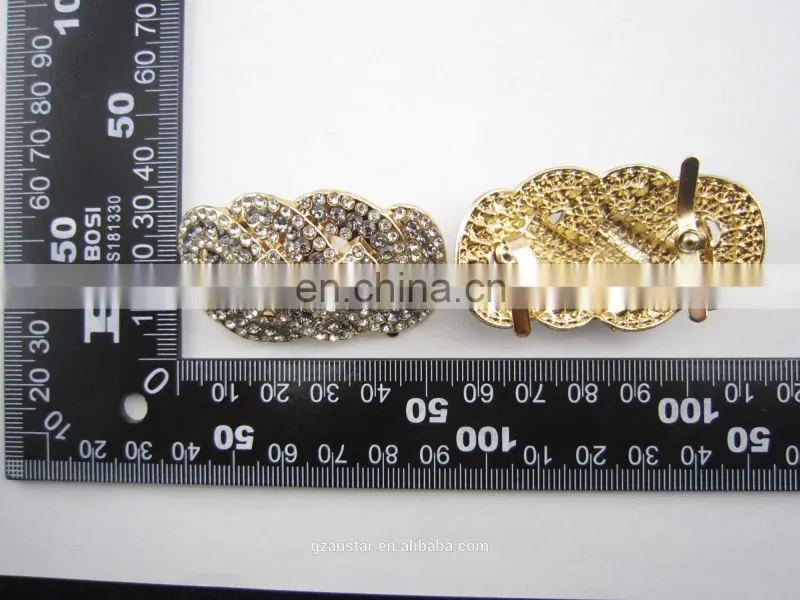 popular sandal decoration metal rhinestone shoes accessory for women