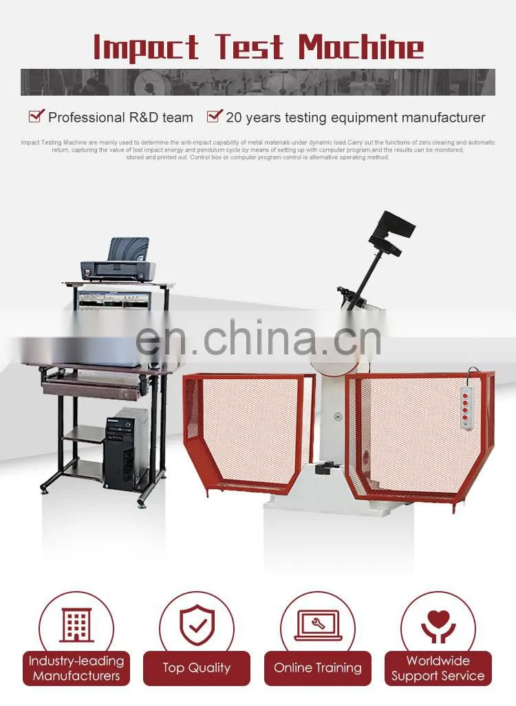 300J 500J JBS-B Series Touchscreen Digital Display Charpy Impact Testing Machine