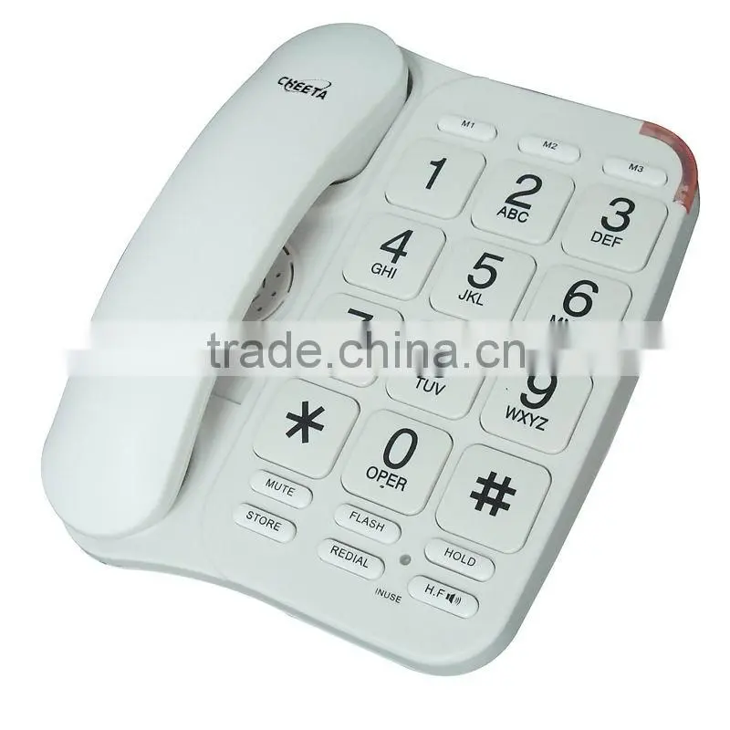 Amplified ringer big button phone telephone