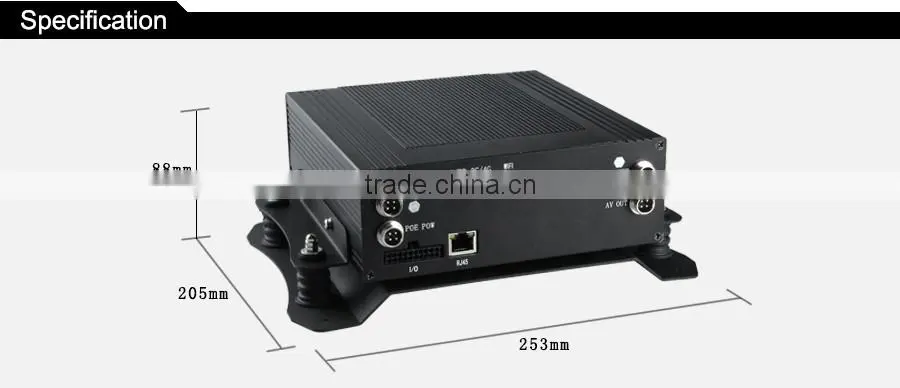 720p 4ch vehicle blackbox dvr g-sensor i/o cycle recording automotive recorder mobile dvt h 264