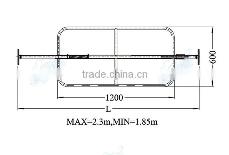 04199 Aluminum Adjustable Cargo Shoring Bar Cargo control bar