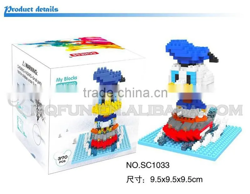 Mini Qute SC Kawaii American avenger cartoon mouse duck dog diamond block plastic building block boys educational toy