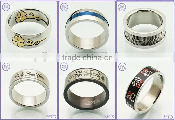Holiday Christmas Jewelry Gift Stud Spots Design Stainless Steel Ring Band