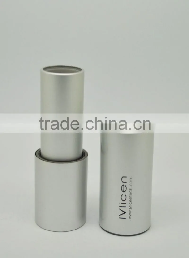 Shiny silver round magnet Lipstick tubes