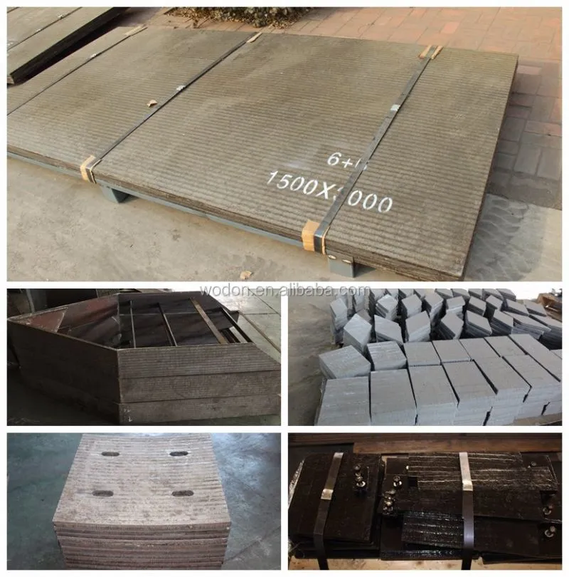 Chromium Carbide Overlay Wear Resistant Hardfacing Steel Plate with high hardness