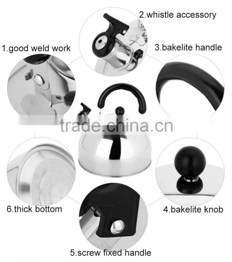 cheap stainless steel whistling kettle