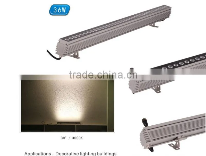 High Quality Outdoor IP65 DMX512 36W 24W RGB LED Rectangular Wall Washer